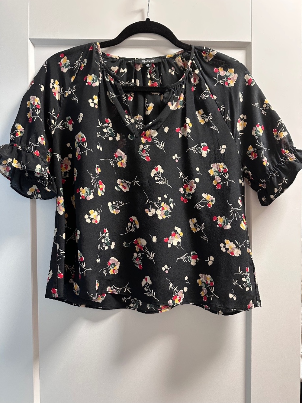 Madewell Floral Silk Top